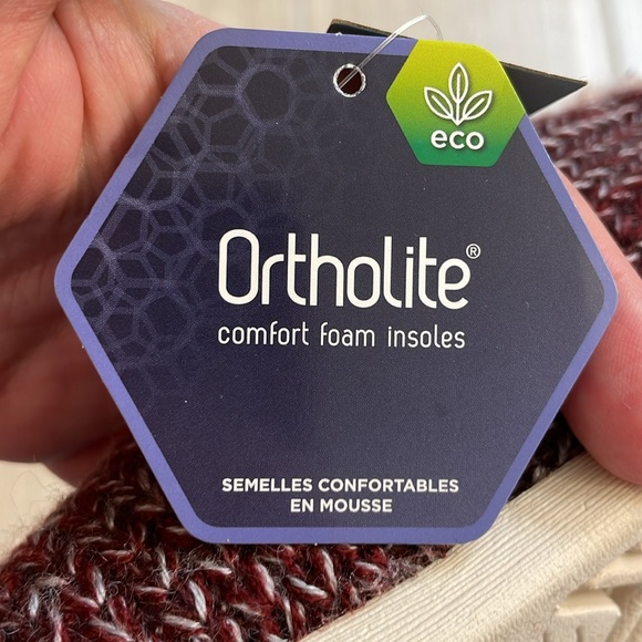 TOMS NWT Women’s Size 9.5 Alpargata Burgundy Mist Sweater Knit Slip on ortholite - Picture 10 of 11